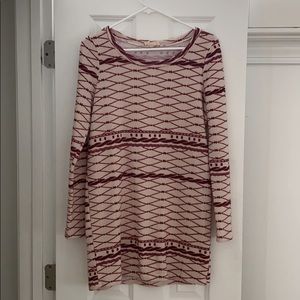 Cream and Red Knit Tunic